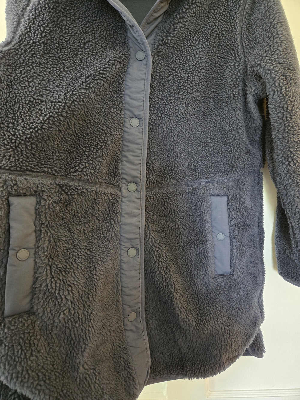 LL Bean Cozy Plush Teddy Coat - Navy Blue - Picture 4 of 9